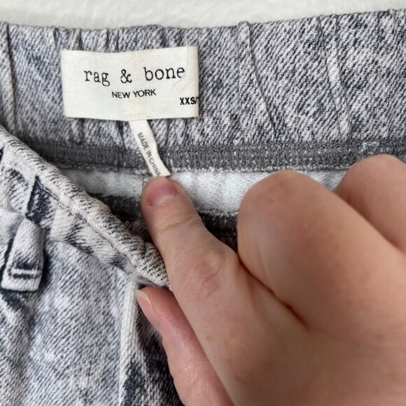 Rag and Bone Acid Wash Miramar Printed Denim Cotton Shorts XXS - Picture 8 of 12